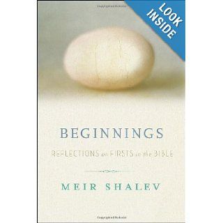 Beginnings Reflections on the Bible's Intriguing Firsts Meir Shalev Books