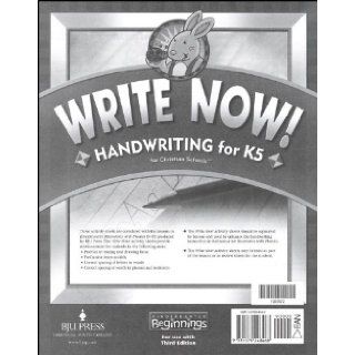 Beginnings K5 Write Now Handwriting BJU Press 9781579248468 Books