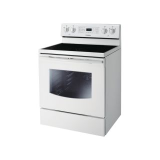 Samsung Smooth Surface Freestanding 5 Element 5.9 cu ft Self Cleaning with Steam Convection Electric Range (White) (Common 30; Actual 29.9062 in)
