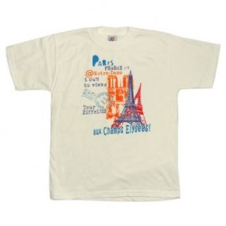 T Shirts of France Boys Souvenirs of France   Paris Monuments T Shirt Clothing