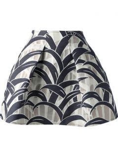 Kenzo Palm Print Denim Skirt   Start