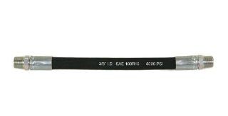 Abbott Rubber 1960 0375 24 5000 PSI High Pressure Hydraulic Hose, 3/8 by 24 Inch Length with 3/8 Inch NPT Males on Both Ends, Black  Garden Hoses  Patio, Lawn & Garden