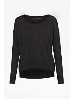 French Connection Vhari knits round neck slouchy jumper Black