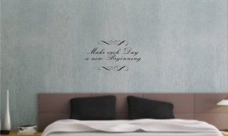 Make each day a new beginning Vinyl wall art Inspirational quotes and saying home decor decal sticker steamss  