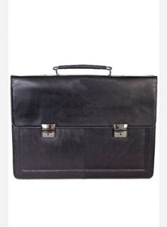 Scully Bags Leather Flap Over Computer Brief Work Bag 747 06 Black Clothing