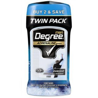 Degree Men Invisible Solid Deodorant, Adrenaline Series,Everest, Twin Pack, 5.4 Ounce Health & Personal Care