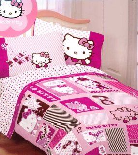 Hello Kitty Bedding Set Twin   Pink Comforter Sheets   Twin Bed   Childrens Pillowcase And Sheet Sets