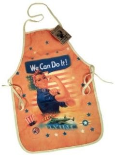 Rosie the Riveter "We Can Do It" Patriotic Apron w/ WWII image USA Made by FlagClothes Clothing