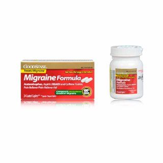 Good Sense Migraine Formula Caplets, Acetaminophen, Asprin (NSAID) and Caffeine Tablets, 24 count Health & Personal Care