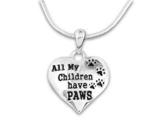 Animal Causes Necklace   All My Children Have Paws Necklace (Retail) 