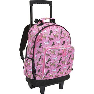 Wildkin Horses in Pink High Roller Rolling Backpack