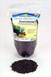 Organic Broccoli Sprouting Seeds   16 Oz (1 Lbs)  Organic  Edible Seed, Gardening, Hydroponics, Growing Salad Sprout & Food Storage  Brocolli Sprouts Contain Sulforaphane Grocery & Gourmet Food