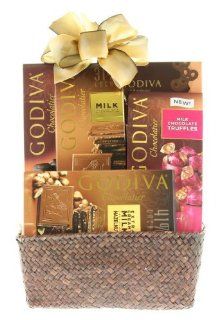 Wine Sampler Gift Basket Containing Godiva Chocolates  Gourmet Chocolate Gifts  Grocery & Gourmet Food
