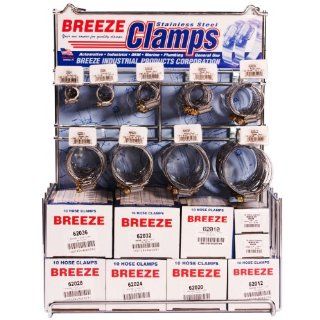 Breeze Hose Clamp Display Assortment, Automotive Assortment, 1 assortment contains 300 assorted Automotive Clamps, one 6100 Empty Rack