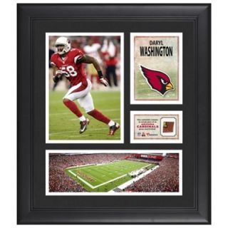 Daryl Washington Arizona Cardinals Framed 15 x 17 Collage with Game Used Football