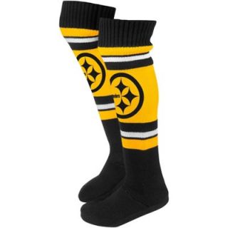 Pittsburgh Steelers Ladies Knit Knee Slipper Socks   Gold/Black