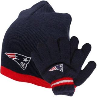 Reebok New England Patriots Toddler Beanie & Gloves Set   Navy Blue