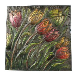 Pinnacle Strategies W90332 UPS Metal Tulip Plaque  Garden Plaques  Patio, Lawn & Garden
