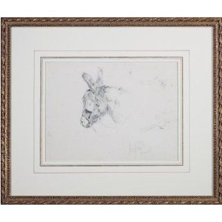 Art Donkey with Blinders  Graphite  Hannah de Rothschild