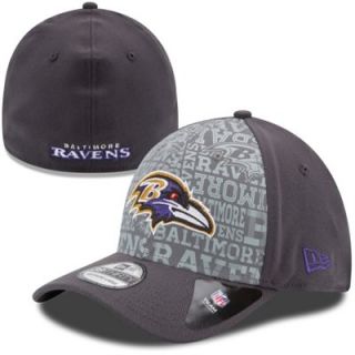 Mens New Era Graphite Baltimore Ravens 2014 NFL Draft 39THIRTY Flex Hat