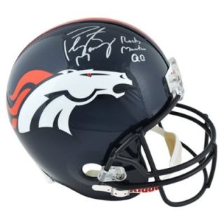 Peyton Manning Denver Broncos Autographed Riddell Replica Helmet with Rocky Mountain QB Inscription