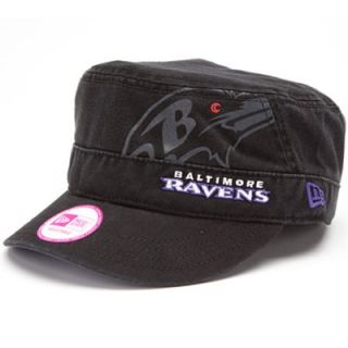 New Era Baltimore Ravens Ladies Goal To Go Military Adjustable Hat   Black
