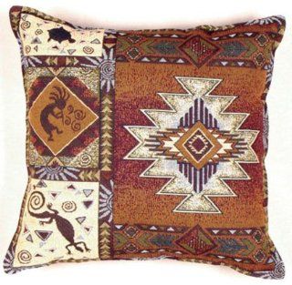 Kokopelli Native American Decorative Throw Pillow 17" x 17"   Couch Pillows
