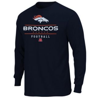 Denver Broncos Critical Victory Long Sleeve T Shirt   Navy Blue