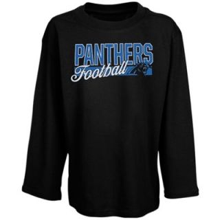 Carolina Panthers Youth Girls Sweet & Loyal Long Sleeve T Shirt   Black
