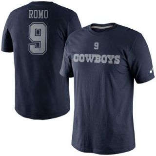 Nike Tony Romo Dallas Cowboys Player Name And Number T Shirt   Navy Blue