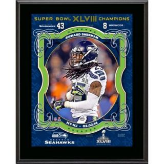 Richard Sherman Seattle Seahawks Super Bowl XLVIII Champions Sublimated 10.5 x 13 Plaque