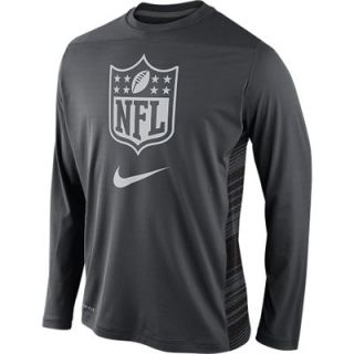 Nike 2014 NFL Shield Speed Performance Long Sleeve T Shirt   Gray