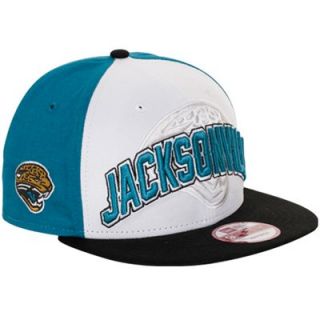 New Era Jacksonville Jaguars 9Fifty NFL Draft Snapback Hat   Teal White
