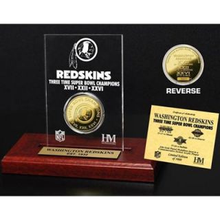 Washington Redskins Super Bowl Champions 24kt Gold Coin Etched Desktop Acrylic