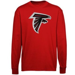 Atlanta Falcons Youth Team Large Logo Long Sleeve T Shirt   Red