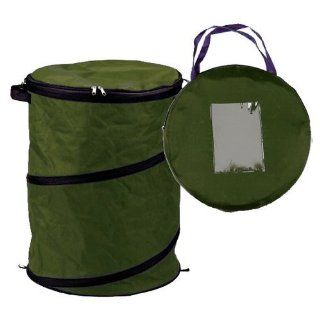 Collapsible Pop Up Storage Container Quick and Easy Pop up Design 24 gallon capacity Dual zipper lid is easy to close Durable Nylon Canvas 600 Denier Green color comes with Carrying Case with handles great for Yard clean up, Recycling, Trash, Laundry    Be