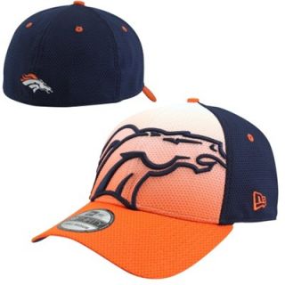 New Era Denver Broncos Gradation 39THIRTY Flex Hat   Orange/Navy Blue