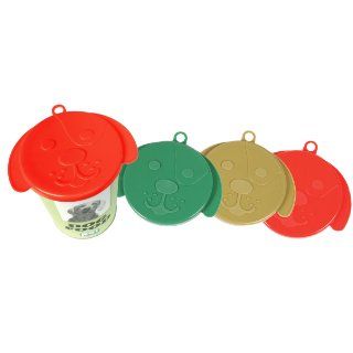 Kollercraft Pet Products Dog Food Can Cover Assorted Colors 3 Pack  Pet Food Storage Products 