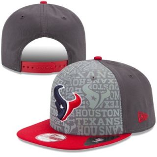 Mens New Era Graphite Houston Texans 2014 NFL Draft 9FIFTY Snapback Hat
