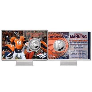 Peyton Manning Denver Broncos 2013 NFL MVP & NFL Records Silver Coin Card