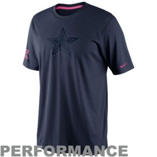Nike Dallas Cowboys Breast Cancer Awarness Legend Performance T Shirt   Navy Blue