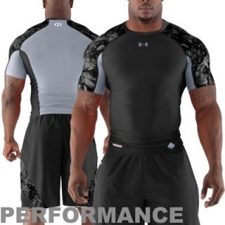 Under Armour 2013 NFL Combine Authentic Shatter Performance Compression T Shirt   Black/Gray