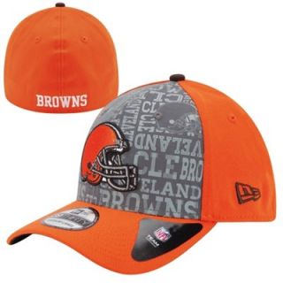 Mens New Era Orange Cleveland Browns 2014 NFL Draft 39THIRTY Reverse Flex Hat