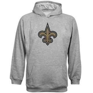 New Orleans Saints Youth Primary Logo Fleece Hoodie Sweatshirt   Ash