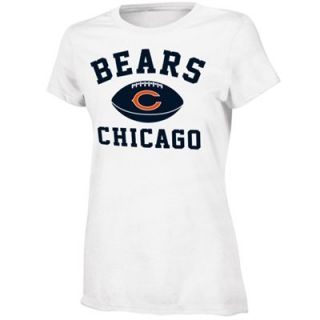 Chicago Bears Youth Girls Standard Issue T Shirt   White