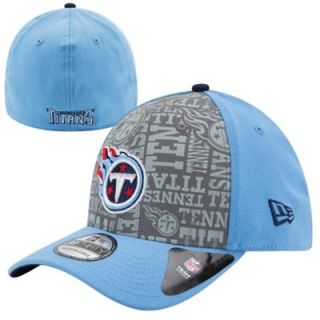 Mens New Era Light Blue Tennessee Titans 2014 NFL Draft 39THIRTY Reverse Flex Hat