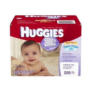 Huggies One and Done Fragrance Free Baby Wipes Refill, 320 Count (Packaging may vary) Health & Personal Care