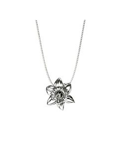 Azendi Sterling Silver Daffodil Pendant