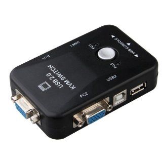 KVM Switch Box USB Mouse Keyboard Monitor VGA 2 Port Computers & Accessories