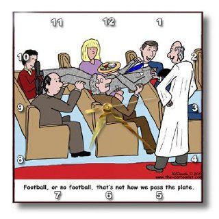 Shop dpp_3369_1 Rich Diesslins Funny General   Editorial Cartoons   Church Usher Gets Carried Away During the Offering   Wall Clocks   10x10 Wall Clock at the  Home Dcor Store. Find the latest styles with the lowest prices from 3dRose
